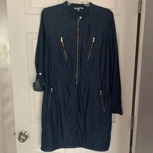 Calvin Klein denim dress with zipper details